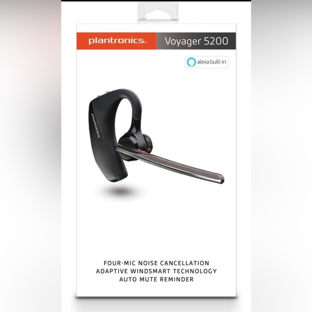 Poly Voyager 5200 Wireless Headset (Plantronics) - Single-Ear Bluetooth Headset
